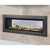 48" Echelon II IntelliFire Touch See-Thru Direct Vent Linear Fireplace  (Electronic Ignition) - Majestic