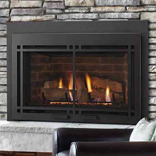 30 Ruby Contemporary IntelliFire Plus Direct Vent Fireplace Insert Blower and Remote (Electronic Ignition) - Majestic