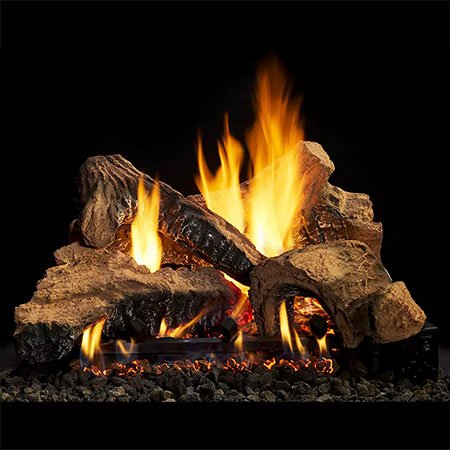 Duzy 2 30 Ceramic Fiber Log Set, 30 Vented Burner (Millivolt/Pilot) -  Monessen