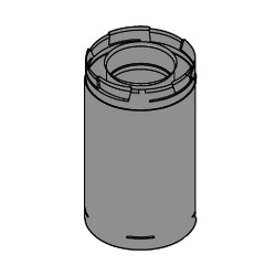 Dura-Vent Pro 12" Pipe Length Galvanized (5" x 8")