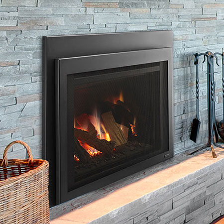 25" Ruby Traditional IntelliFire Touch Direct Vent Fireplace Insert, Blower and Remote (Electronic Ignition) - Majestic