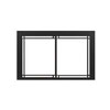 Rectangular Contemporary Double Door, Black Satin, Textured Mocha, Brushed Nickel - Monessen