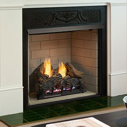36" LCUF Lo-Rider Flush Face Vent Free Firebox, Stacked Traditional Liner - Monessen