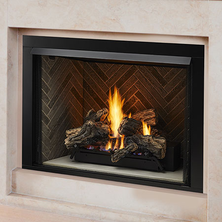 32" LCUF Lo-Rider Flush Face Vent Free Firebox, Stacked Traditional Liner - Monessen