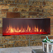 51" Lanai IntelliFire Outdoor Stainless Steel Ventless Linear Fireplace (Electronic Ignition) - Monessen