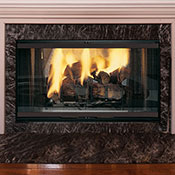 42" Designer Radiant See-Thru Wood Burning Fireplace, Refractory Liner  - Majestic