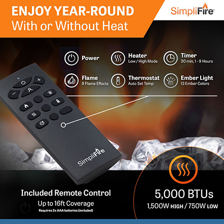 Allusion Slim Linear Electric Fireplace - SimpliFire