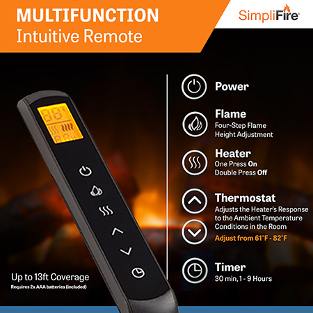 36 Built-In Traditional Electric Fireplace - SimpliFire