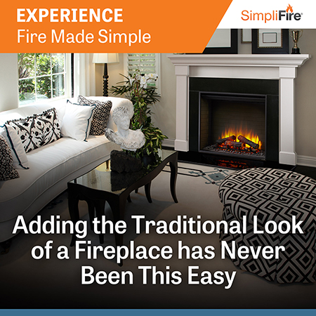 36 Built-In Traditional Electric Fireplace - SimpliFire