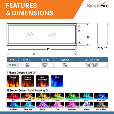 Forum 43 OutdoorLinear Electric Fireplace - SimpliFire