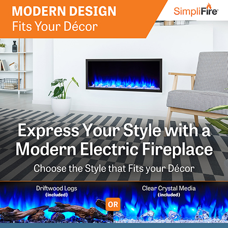 Scion 43 Linear Electric Fireplace - SimpliFire
