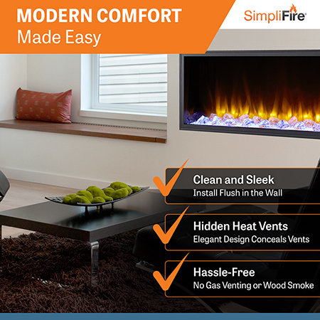 Scion 43 Linear Electric Fireplace - SimpliFire