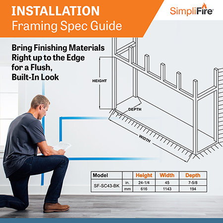 Scion 43 Linear Electric Fireplace - SimpliFire