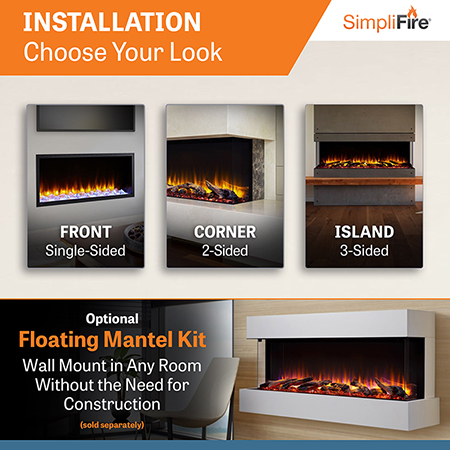 Scion Trinity 43 Linear Electric Fireplace - SimpliFire