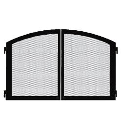 Arched Doors with Screen, Texture Black or Vintage Iron - Monessen