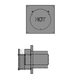 Dura-Vent Pro Round Horizontal Termination Cap  Aluminum (5" x 8")